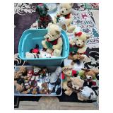 Grouping of stuffed bears and ABC