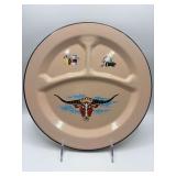 4 pc. Vintage Monterrey Western Longhorn Enamelware 10”