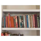 Shelf of vintage books