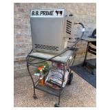 BB Prime Salamander Broiler by JJ George and wrought iron tea cart