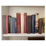 Shelf of vintage books