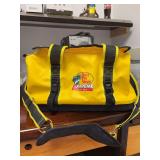 Bass Pro Shops Extreme Boat Bag features a heavy-duty, water-resistant PVC tarpaulin shell and a rugged Deck-Tuff molded bottom - includes pair of pliers and partial pack of weights