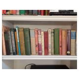 Shelf of vintage books
