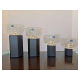 NIB - Set of (4) HOYA Flying Petals Crystal Bowls (CYB0413S) - 5”D x 3” tall