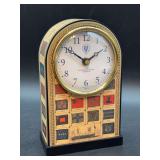 NIB - Roger LaScelles Clocks of London “Flags of the Oxford University Eight Oars Boats” - needs batteries - 6-1/4” tall