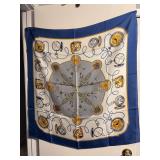 Authentic Rolex Genève Silk Scarf - 35” x 36” - Twill Technique 1980s Switzerland