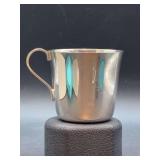 Tiffany & Co. sterling baby cup with embossed rocking horse motif - 2-1/2” tall - no box but in protective bag - 110 grams