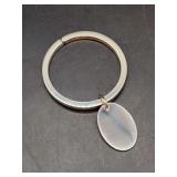 Tiffany & Co. sterling split key ring with large oval rag - in protective bag - 18 grams