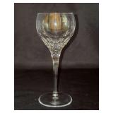 Single HOYA Crystal Peony White Wine Glass - 7” tall