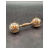 Tiffany & Co. sterling Barbell Rattler - no box but in protective bag - 55 grams - 1 tiny dent - priced at $130