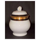 Extraordinary Tiffany & Co. Black Band Lidded Sugar Bowl - Limoges-France - 5-1/4” tall