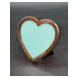 Authentic Tiffany & Co. heart shaped sterling picture frame - 2-1/2” tall - 15 grams without glass & back - in original box - sticker price $110