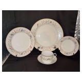 RARE Tiffany & Co. “Audubon” pattern 5-pc. place setting - Limoges-France - includes dinner plate, salad plate, dessert plate, cup/saucer