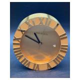 NIB Authentic Vintage MCM Tiffany & Co Swiss Made Luxury Gold Tone Round Atlas Desk w/date Clock - 4”D - priced at $450 - comes with battery