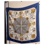 Authentic Rolex Genève Silk Scarf - 35” x 36” - Twill Technique 1980s Switzerland