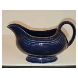 Cobalt blue Fiestaware ceramic gravy sauceboat.