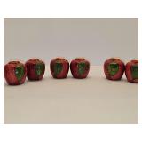 Franciscan Fresh Fruit earthenware salt and pepper shakers. Three sets.