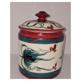 Gail Pittman cookie jar. 7x10.5 in tall.