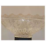 EAPG Ambrosia crystal oval centerpiece bowl. 11 x 6 x 5.5 in tall.