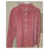 Chadwicks size XL Rose colored suede leather shirt/jacket with tags. Never worn.