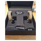 Sterling silver 1/2 ct diamond earrings new in box.