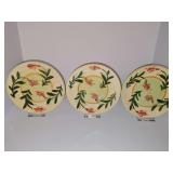 3 Gail Pittman 7.75 inch plates.
