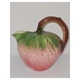 Italian made Strawberry pouring pitcher. 7.25 in tall including handle.