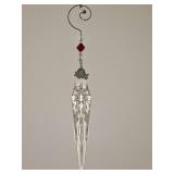 Waterford 4th edition icicle limited edition 2017 annual Crystal ornament with hanger and original box. 5 in tall.