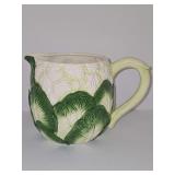 Mann  Monte Verde hand painted cauliflower pouring pitcher. 6 in tall