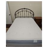 Weston Home Marlow Arched Metal Full Bed, Antique Dark Bronze as shown. Headboard is 64 x 56 in tall.
