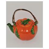 Decorative Maruhon Ware tomato teapot. 4.25 in tall Not including handle.