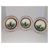 3 Gail Pittman salad or cereal rimmed bowls. 7.5 in diameter