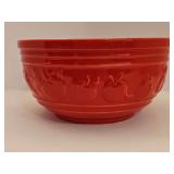 Red Bull with Apple motif. 8.5 in diameter x 4.5 in tall.