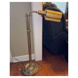 Brass adjustable height floor lamp