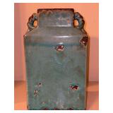 Gorgeous Vintage Willow House Athena Crackle Turquoise Blue Vase - 12-3/4” tall