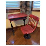 Red Antique Wood & Cast Iron Child