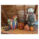 Selection of Halloween and/or fall decor