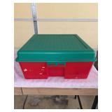 Heavy duty plastic ornament storage tub