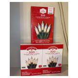(3) NEW boxes of Holiday Time clear mini lights - each strand has 59Ft of lighted length - 62.5ft overall length - all tested and working condition