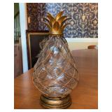 MOZEAL 13" Outdoor Glass Pineapple Lantern - needs batteries