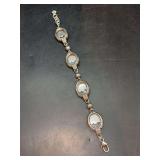 Brighton Memory Lane Photo Ready Multi-Charm Silver Tone Link Bracelet