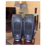Pair of small Logitech speakers (S-120 Black)