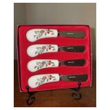 Set of (4) LENOX Boxwood & Pine Spreaders - in original box