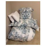 King size comforter set - includes comforter, pillow sham and throw pillows