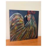 3-D metal rooster wall art