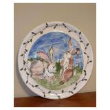 Grouping of various holiday decorative  plates (see all pics) - small chip on corner of square plate