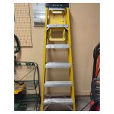 Werner 6” Fiberglass Step Ladder - bottom step is bent