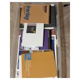 Art supplies - tote filled with various paper, various brushes, acrylic paint, art books - see all pics