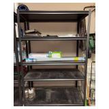 Steel shelving unit - CONTENTS NOT INCLUDED - 48 x 23-1/2 x 72 tall - BUYER RESPONDIBLE FOR DISASSEMBLY AND REMOVAL