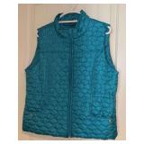 Ladies turquoise puffer vest - size XL and unmarked